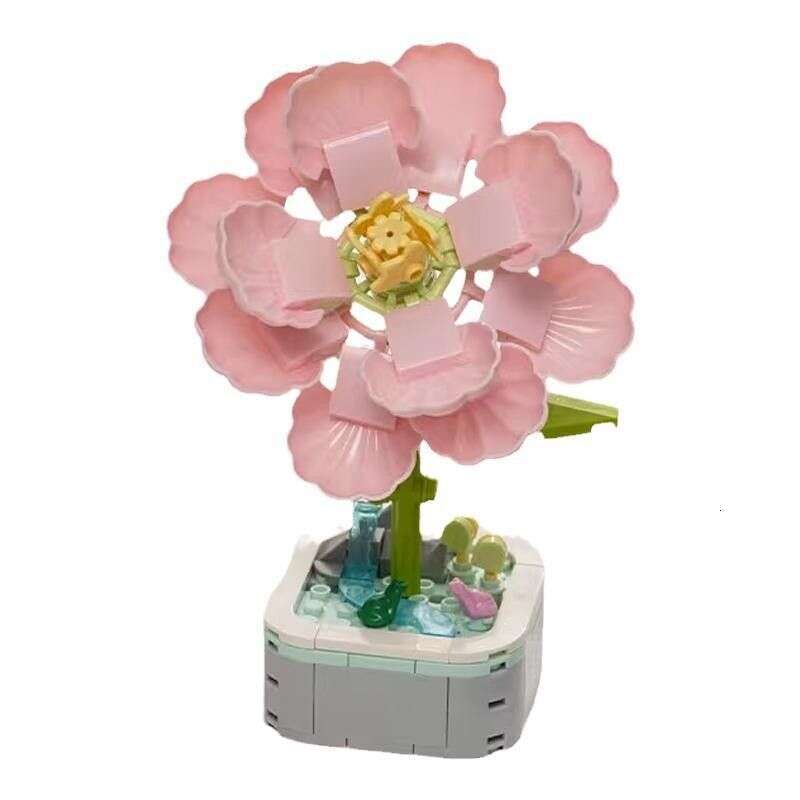 Flower Building Blocks Set, DIY Potted Plant Bouquet Kit for Home Decor - view 6