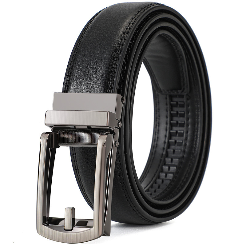 Mens Belt New Hot Selling Genuine Leather Two Layer Cowhide Business Fake Pin Buckle High End Fashion Belt Factory Direct Sale - view 4