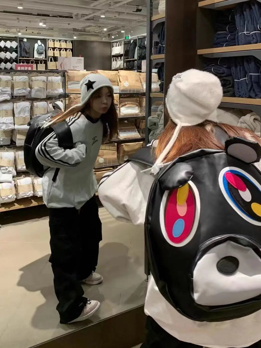 Y2k Bear Backpacks Unisex Denim School Bags Large Capacity Pu Leather Travel Bag Gothic Hiphop Fashion Backpack Korean Cool y260611 - view 7
