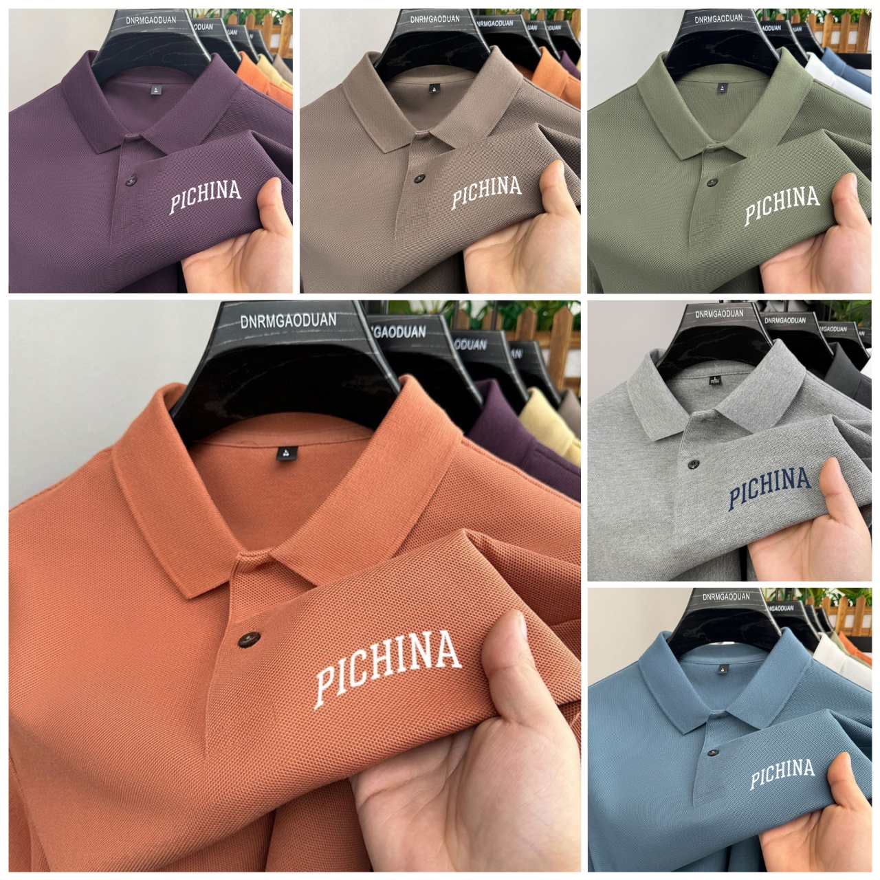 Men's Polos High End 100% Cotton Short Sleeve T-shirt Lapel Top 2026 Summer Fashion Casual Polo Shirt