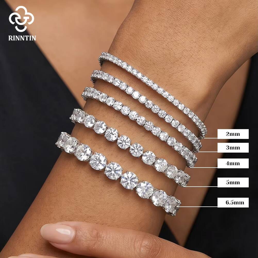 USA Warehouse Fast Shipping Pass Diamond Tester GRA Certified Hip Hop Jewelry Iced Out VVS Moissanite Tennis Chain Necklace - view 5