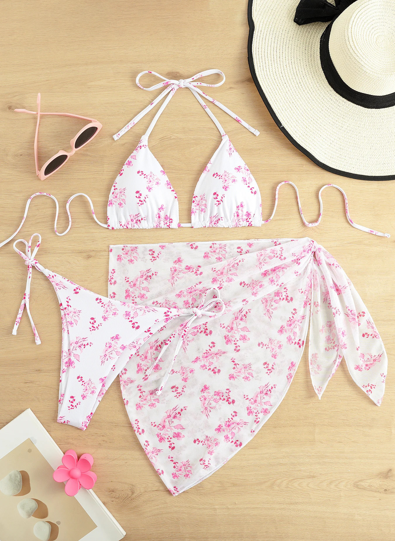 2026 Halter Triangle String Bikinis Leopard Swimsuit Women 3 Pieces Sexy Swimwear Female Bathers Bathing Swimming Swim Suit 260611 - view 6