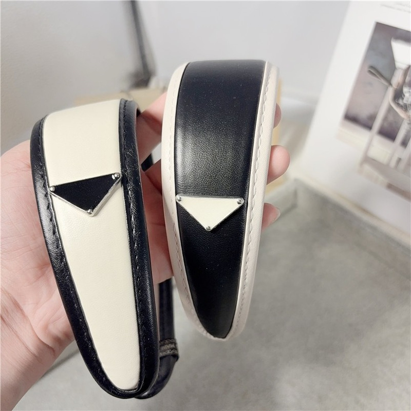 French-style Hair Accessory Inverted Triangle-shaped Wide-edge Hairpin Retro High-crown Hairband