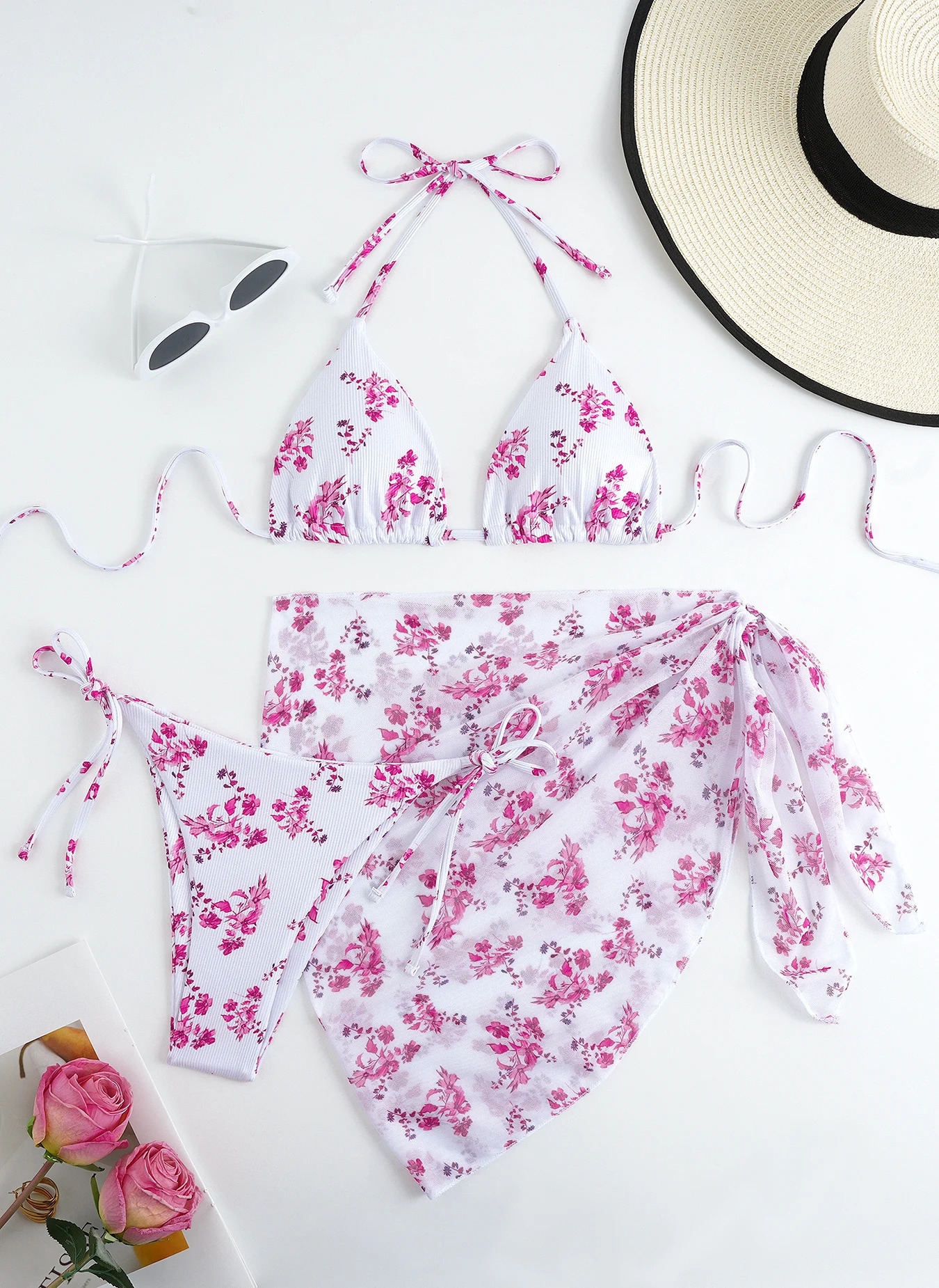 2026 Halter Triangle String Bikinis Leopard Swimsuit Women 3 Pieces Sexy Swimwear Female Bathers Bathing Swimming Swim Suit 260611 - view 4