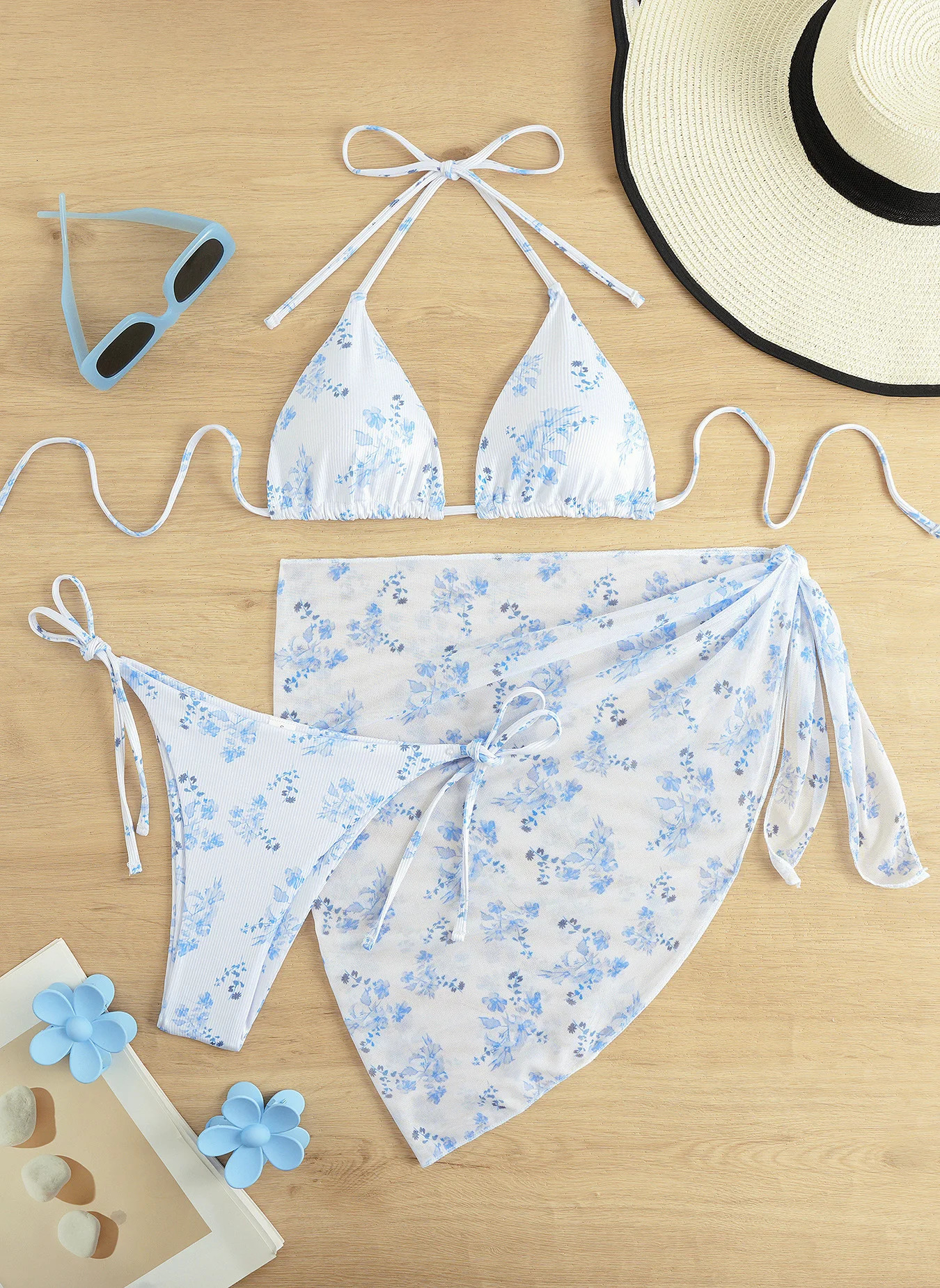 2026 Halter Triangle String Bikinis Leopard Swimsuit Women 3 Pieces Sexy Swimwear Female Bathers Bathing Swimming Swim Suit 260611 - view 7