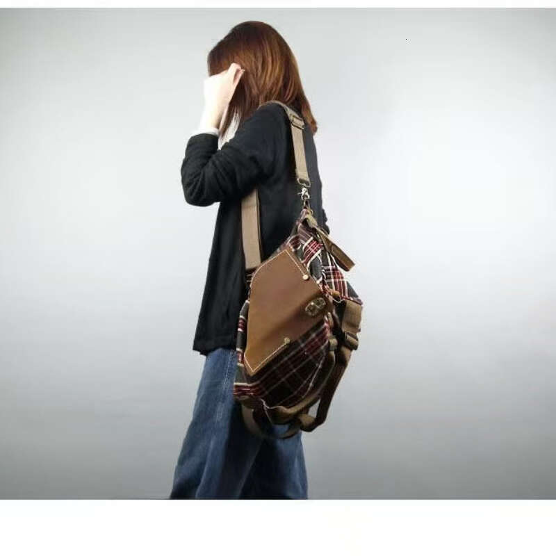 In Stock Bags Factory Handbag Shoulder Women's Dual-use Crossbody Capacity Red Plaid Bag Large dh1798093-JY
