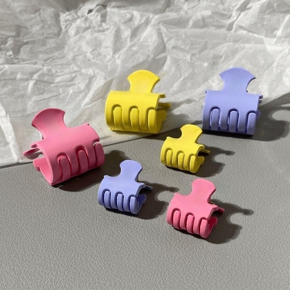 Triomphe Mini Hair Clips Macaron Color Alloy Small Hair Claw Shark Clip for Women Girls Hair Barrettes High-quality Hair Accessories Can Be Mixed Colors