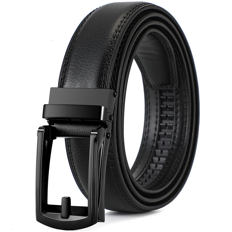 Mens Belt New Hot Selling Genuine Leather Two Layer Cowhide Business Fake Pin Buckle High End Fashion Belt Factory Direct Sale - view 3
