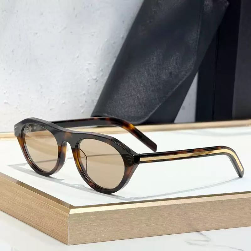 HighFashion Designer Sunglasses Women Men Oval Glasses Womens Sunglass Polarized Glass Lens With BoX J1