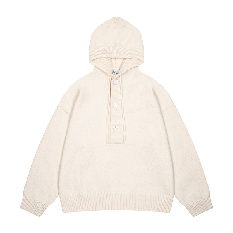 American retro hooded sweater for men and women couple models skull lazy wind print hooded long-sleeved zipper hooded sweater 240821