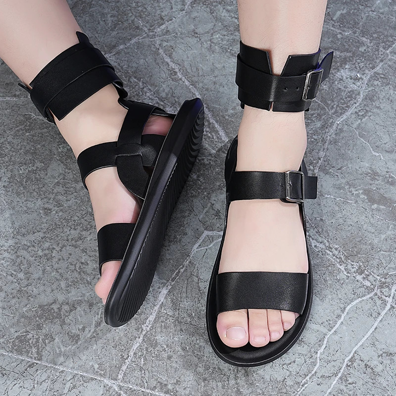 Mens Summer Roman Sandals Outdoor Wear-Resistant Anti-Slip Fashionable British Style Beach Shoes-2530 260625 - view 5