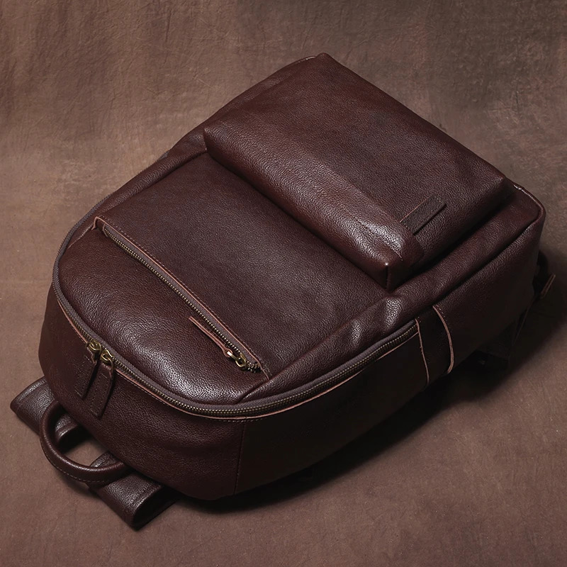 GURO Higher Quality Genuine Leather Backpack Mens Commute Business Travel Bag Women y Cowhide Schoolbag Office Laptop Bags y260615 - view 5