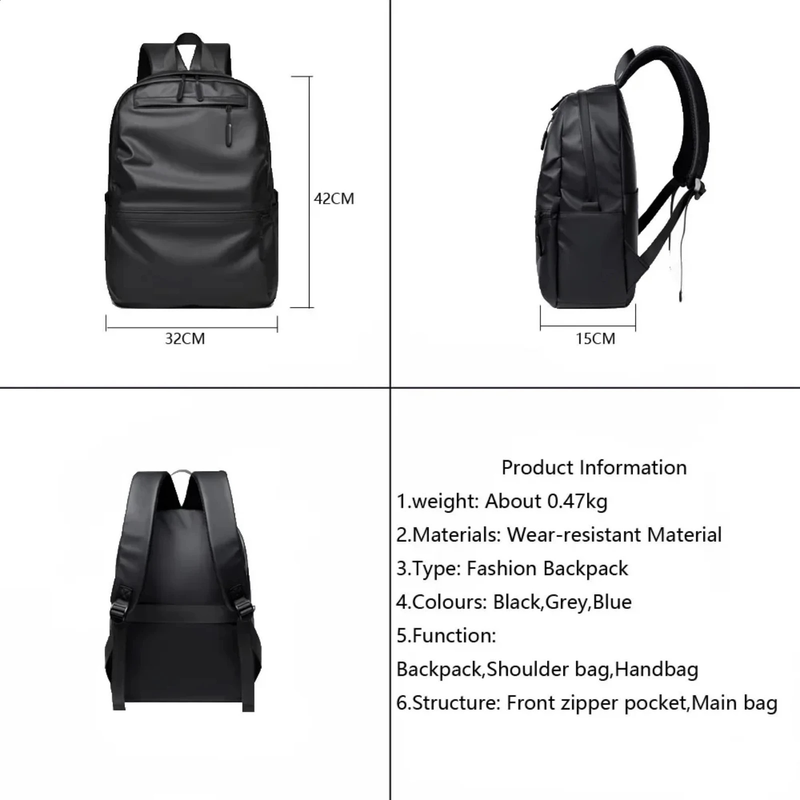 Backpack Waterproof Large Capacity for Casual Travel Business Laptop Fashionable Lightweight Student Schoolbag y260611 - view 7