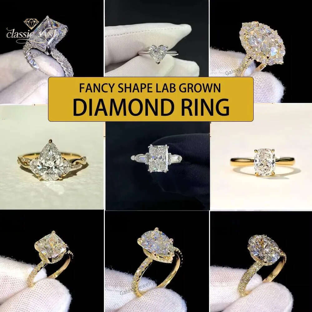 Fine Jewelry Custom 18K Gold 3CT Oval Cut Grown Lab Created Diamond Ring For Women With IGI Certified - view 6