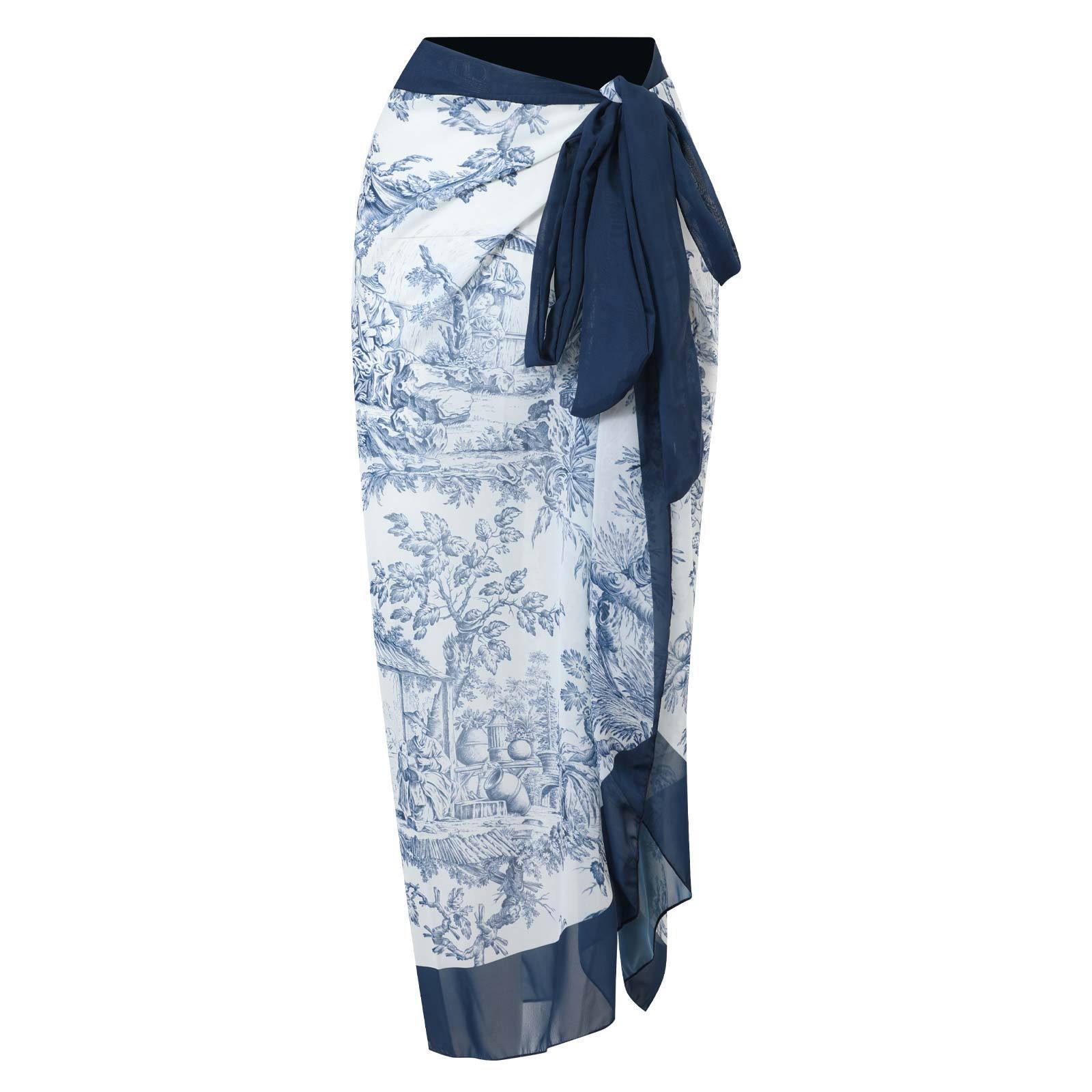 2025 Womens OnePiece Swimsuit Conservative Slimming Print with Underwire Long Skirt for Springs 250312 - view 3