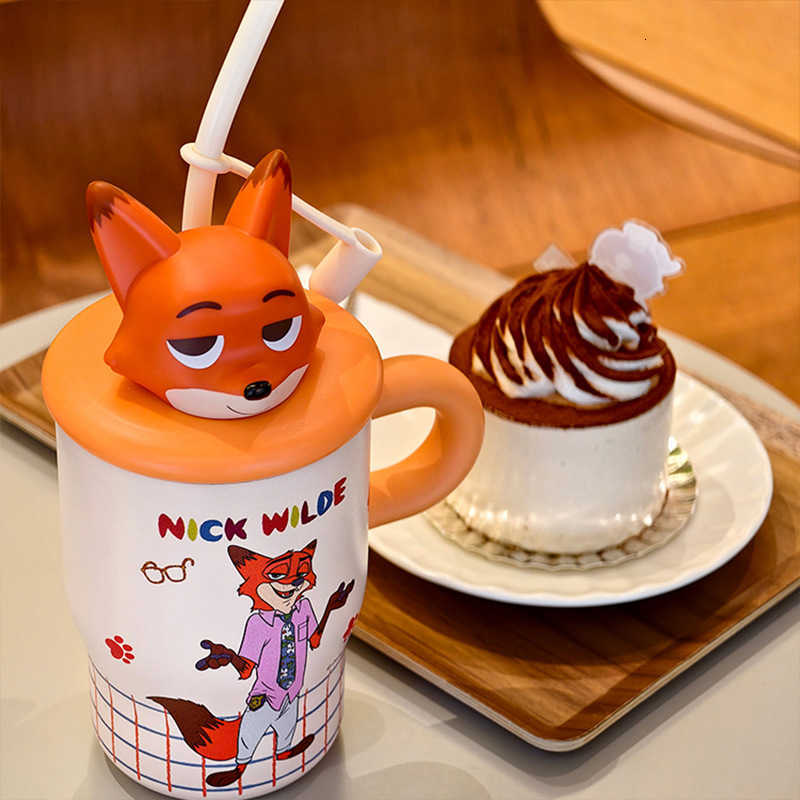 Zootopia Mini Ice Cup for Girls Cute and Stylish Straw Cup Portable Car-Mounted Judy Thermos Cup L260616