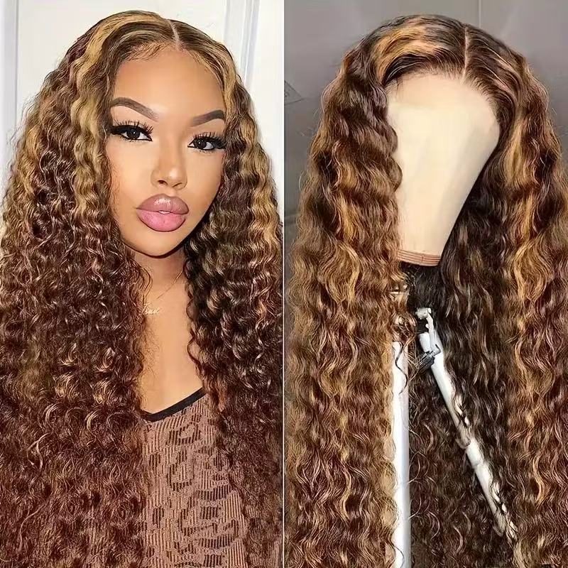 2026 new fashionable long style small curly hair Lace Frontal Wig Glueless Wigs Human Hair For Women Reaty To Wear Free Shipping - view 7