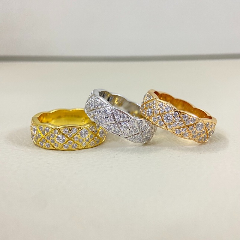 Designer Diamond-studded Ring Jewelry Diamond-patterned Ring Light Luxury Men-women Versatile Ring