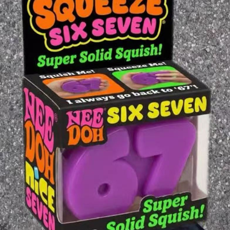 Nee Doh Squeeze Six Seven Number Shaped Squishy Toy Anxiety Relief Fidget Sensory Toy By air X260707