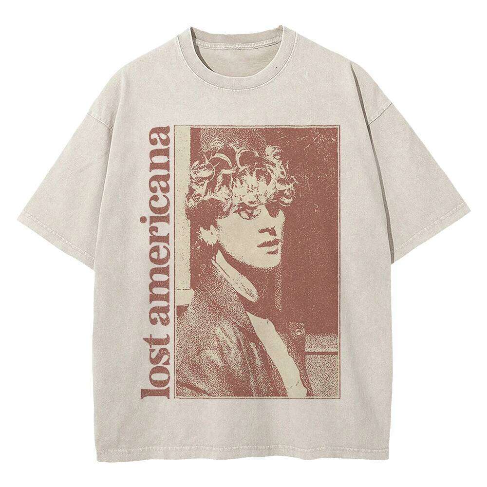 100% Cotton Vintage Washed Mgk The Lost Americana Tour 2026 Tshirt Men Machine Gun Kelly Fix Ur Face Loose Acid Wash Tees Shirts W260616