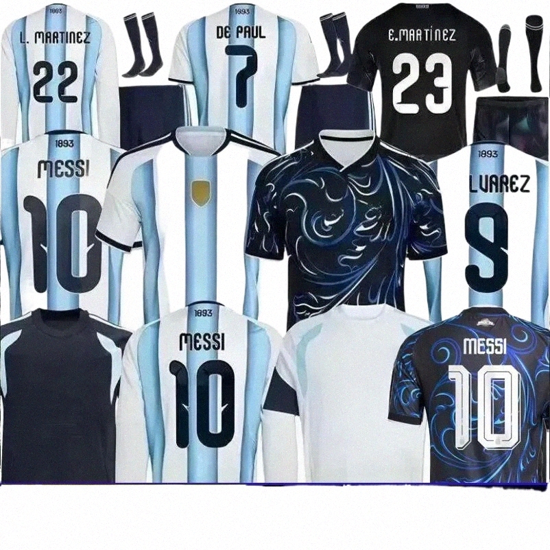 2026 Maglia Coppa Del Mondo Argentina Maglia Da Calcio PMI J Alva Fern DI MAR E Mart Maglia Da Calcio 1998 Batista 1986 1994 Mara Bambini-image