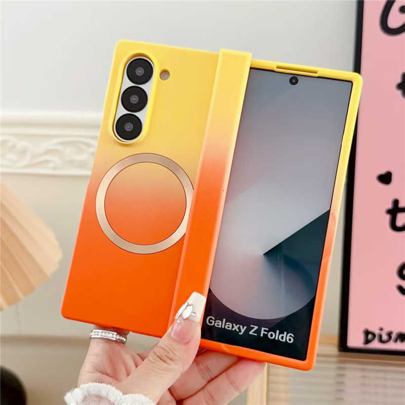 Soft Liquid Silicone Gradient Magnetic for Samsung Galaxy Z Fold 7 6 5 4 Zfold3 Case For Charging Shockproof Cover H260616