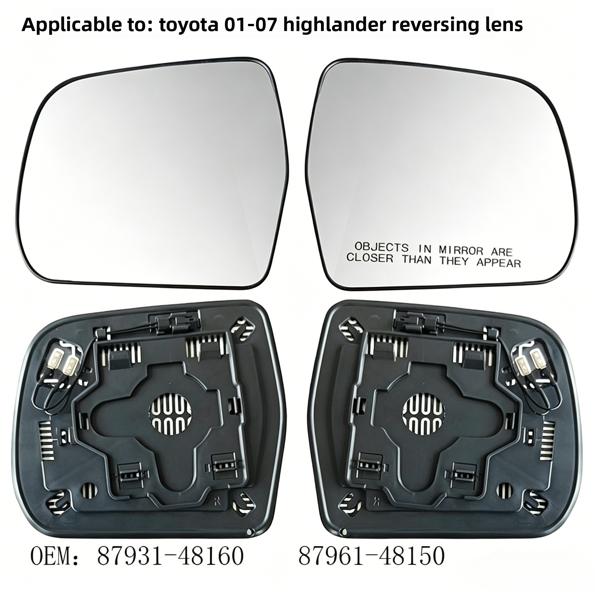 87931-48160 87961-48150 is suitable for Toyota Highlander 01-07 model rearview mirror