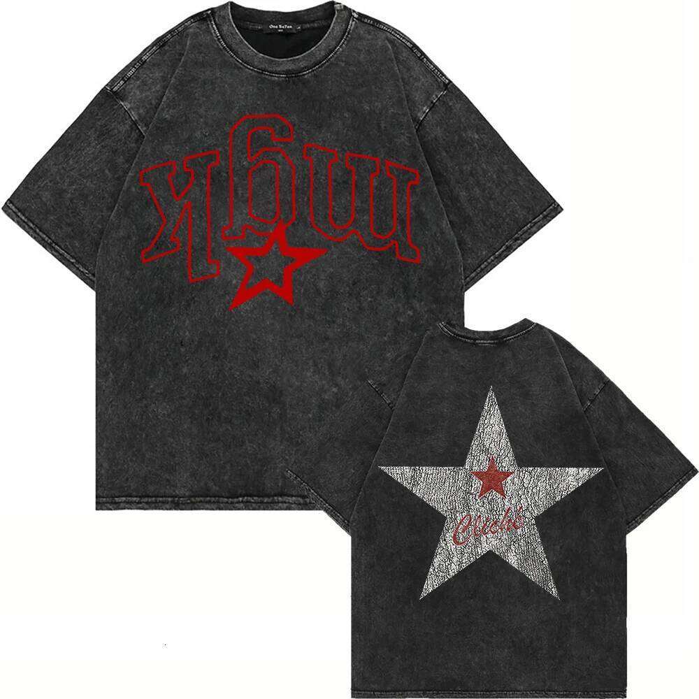 100% Cotton Vintage Washed Mgk The Lost Americana Tour 2026 Tshirt Men Machine Gun Kelly Fix Ur Face Loose Acid Wash Tees Shirts W260616