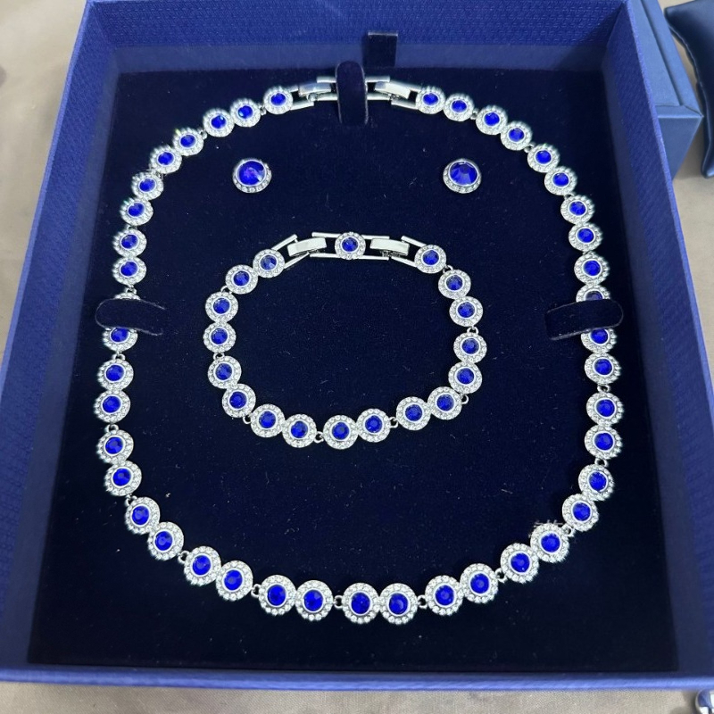 Designer Set Gift Box Packing Rhinestone Necklace Bracelet Earrings Sets Adjustable Jewelry Christmas Valentines Day gifts Top Quality - view 6