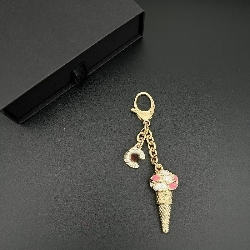 Designer Luggage Accessories New Ice Cream Jewelry Keychain Retro-style Pendant Keychain