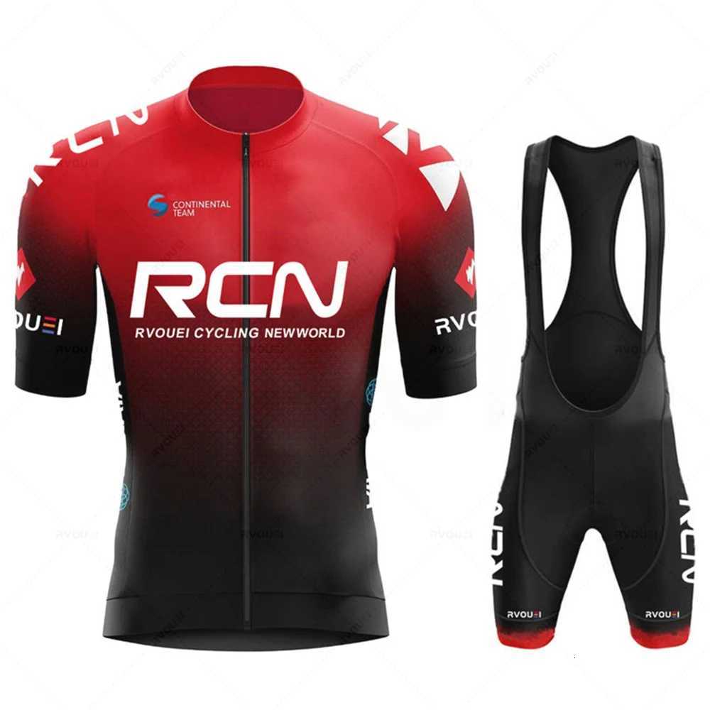 Fluorescent Green Cycling Sets Rvouei Mountain Bike Uniform Summer Mans Cycling Jersey Set Road Bicycle Jerseys MTB Bicycle Wear M260616