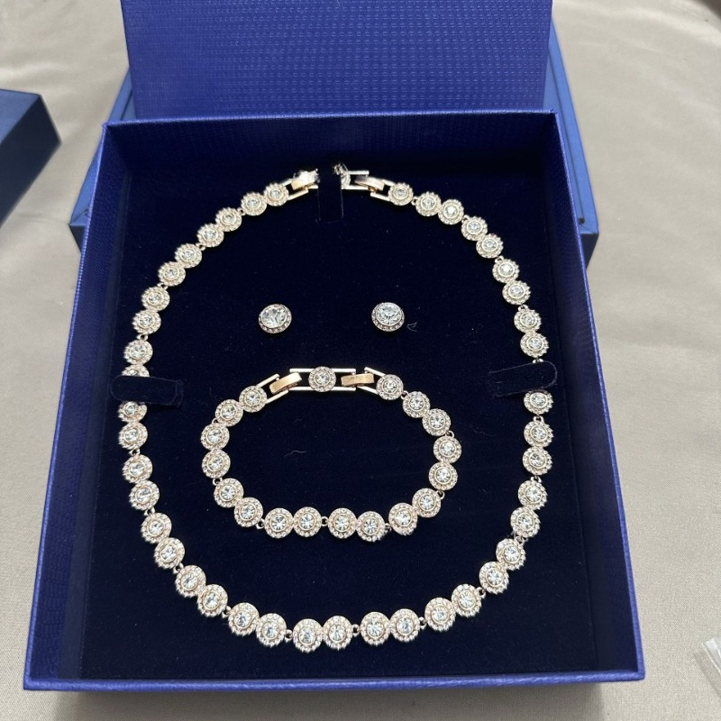 Designer Set Gift Box Packing Rhinestone Necklace Bracelet Earrings Sets Adjustable Jewelry Christmas Valentines Day gifts Top Quality - view 4