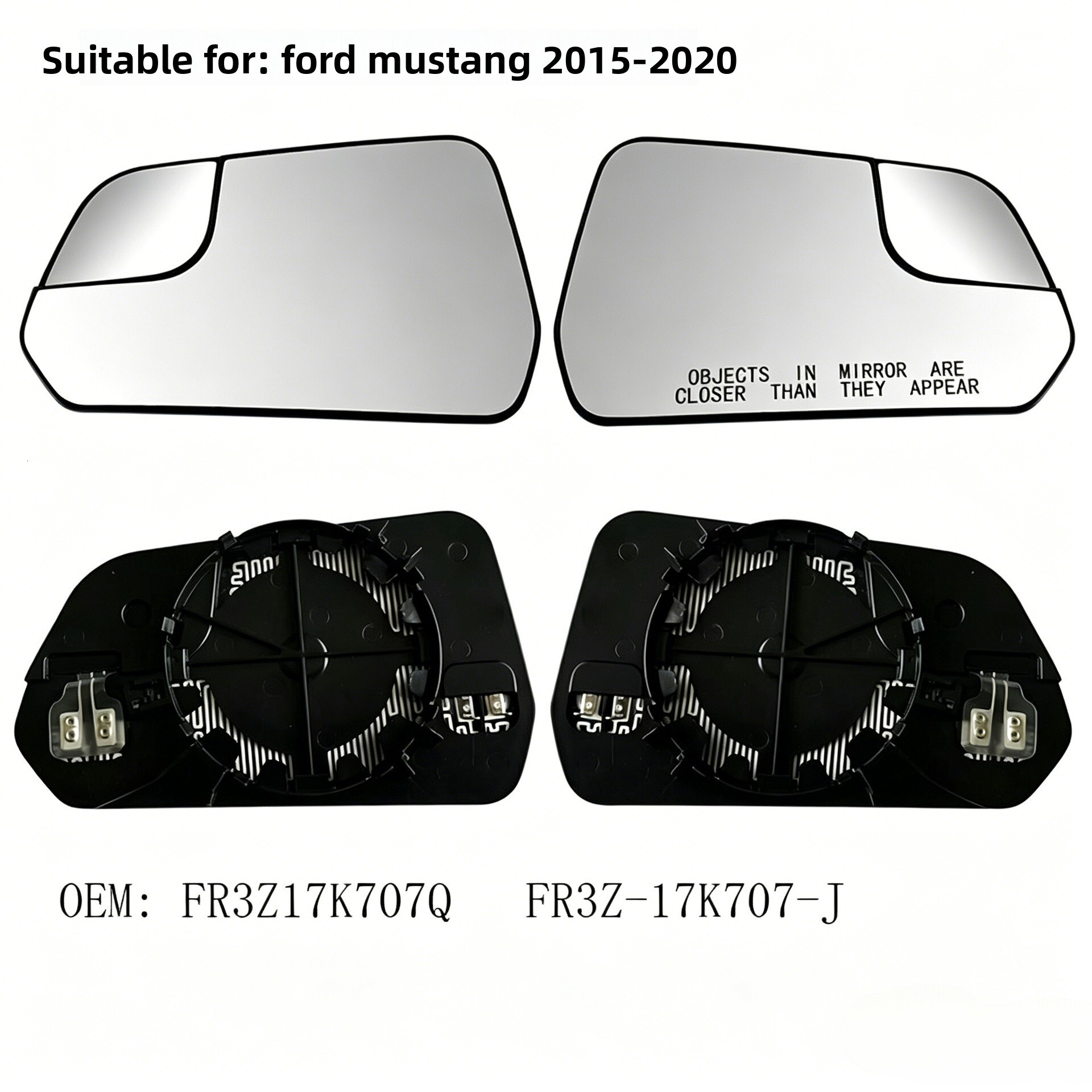 FR3Z-17K707-J FR3Z-17K707-Q is suitable for Ford Mustang version 15-23 models, US standard rearview mirror