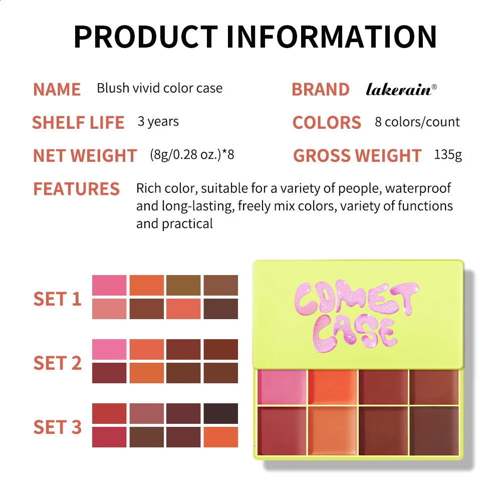 Curve Case Cream Eyebrow Cream Blush Highlighter Palette Matte Shimmer Finishes Shadow Tones Long-Lasting Cosmetics 260612wwBJ - view 6