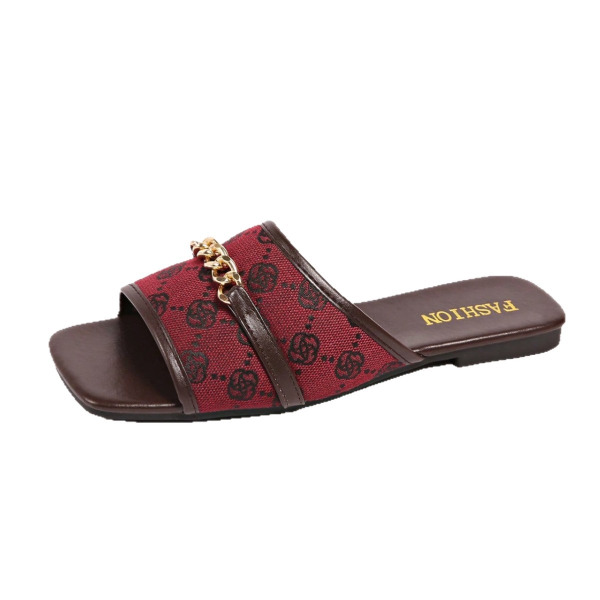 Designer new arrival womens slippers 2026 spring summer hit fashion high end metal buckle flat sandals lightweight and comfortable sizes 36-43 free sh