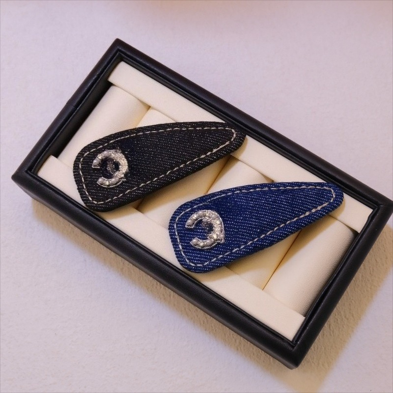 New BB Hairpin A Luxurious and Stylish Hair Accessory A Denim Hairpin Studded with Diamonds. BB Hairpin.