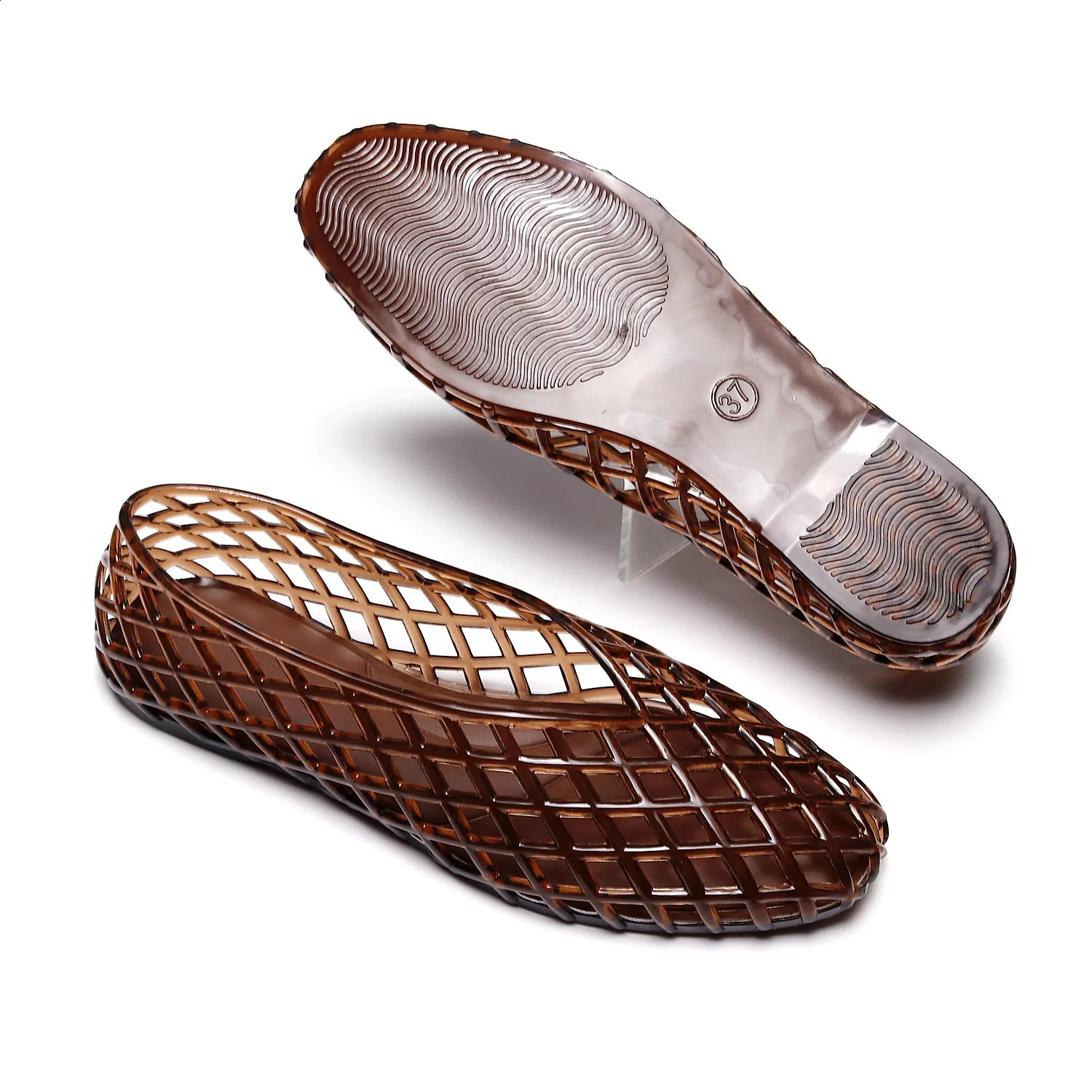 Vmouth Crystal Jelly Shoes Fashionable Versatile Comfortable Flat Bottom Single Casual Sandals for Women 260626 - view 7