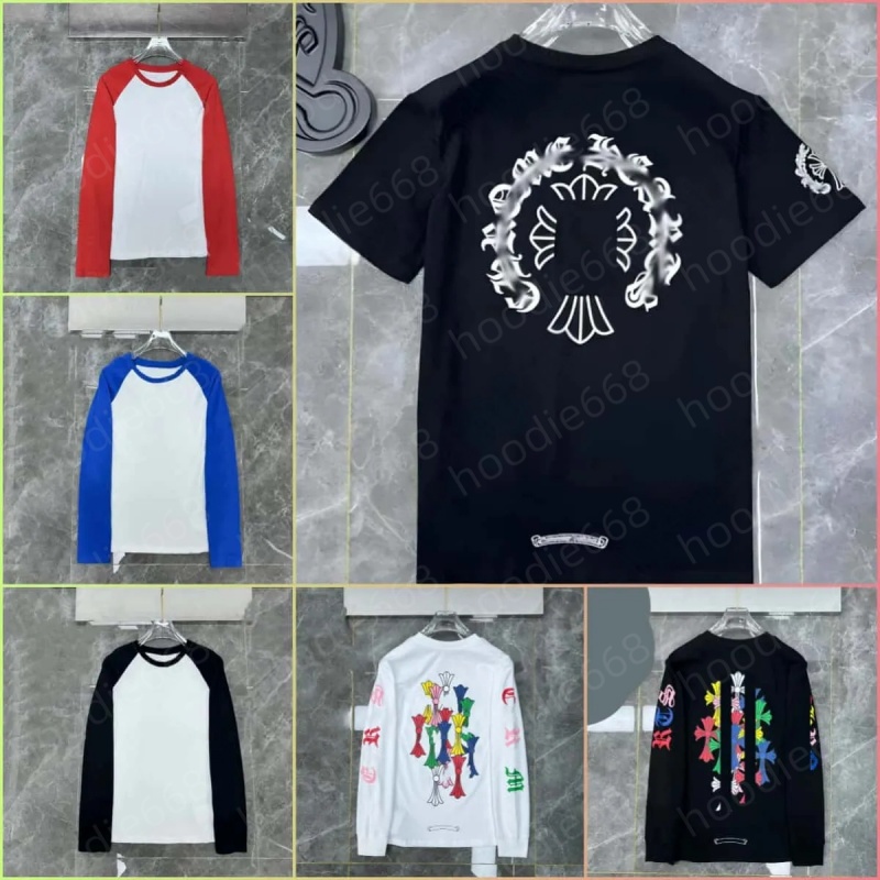 Mens t shirt chrom high quality designer shirts sweatshirts hip hop loose sleeves cotton pullover cardigan hip hop running designer hoodie tops shirts men hoodie
