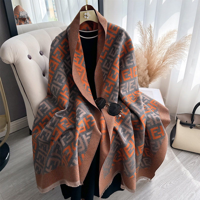 new Luxury Scarves Korean striped color blocked scarf soft and skin friendly autumn and winter daily scarf Free shipping