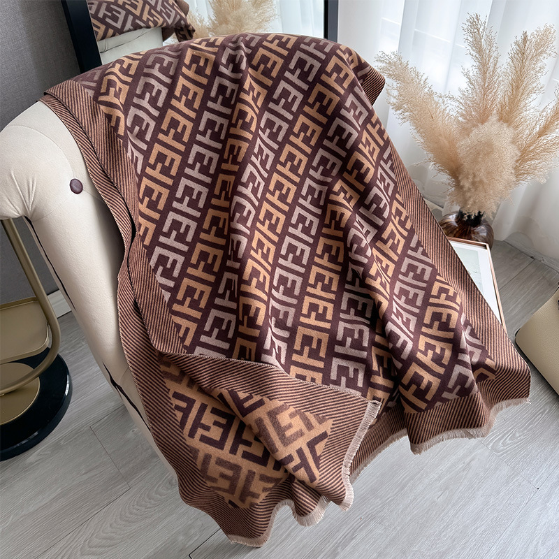 new Luxury Scarves Korean striped color blocked scarf soft and skin friendly autumn and winter daily scarf Free shipping