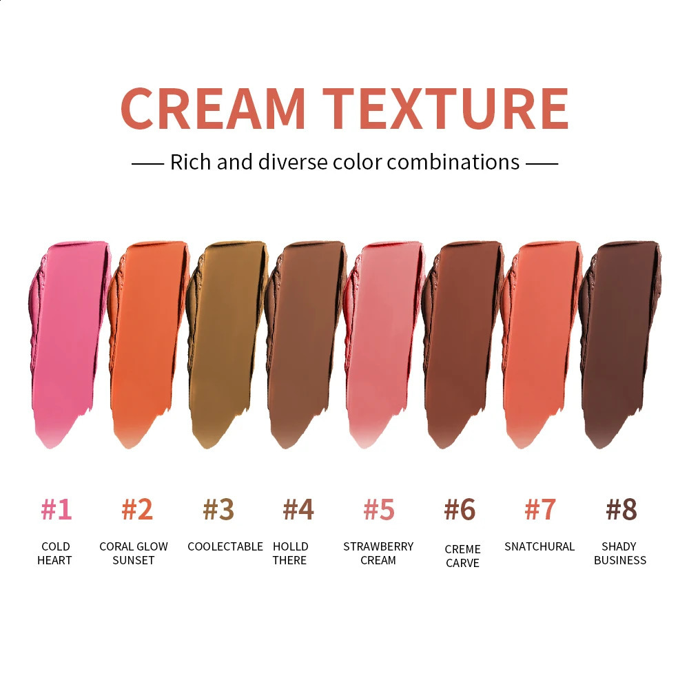 Curve Case Cream Eyebrow Cream Blush Highlighter Palette Matte Shimmer Finishes Shadow Tones Long-Lasting Cosmetics 260612wwBJ - view 5