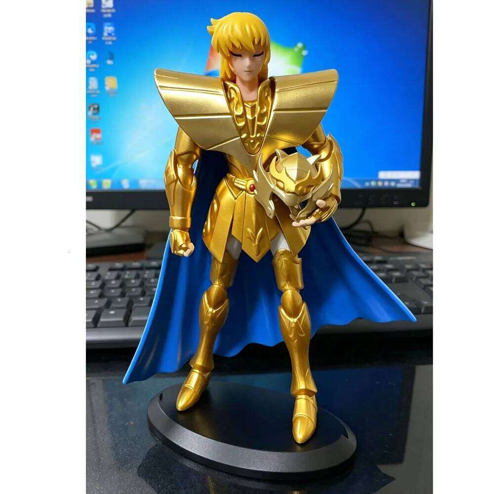 Gold Seiya Saint Sagittarius PVC Action Figure Libra Gemini 18CM Amine Toy Figurine Aixlan 26Y0616