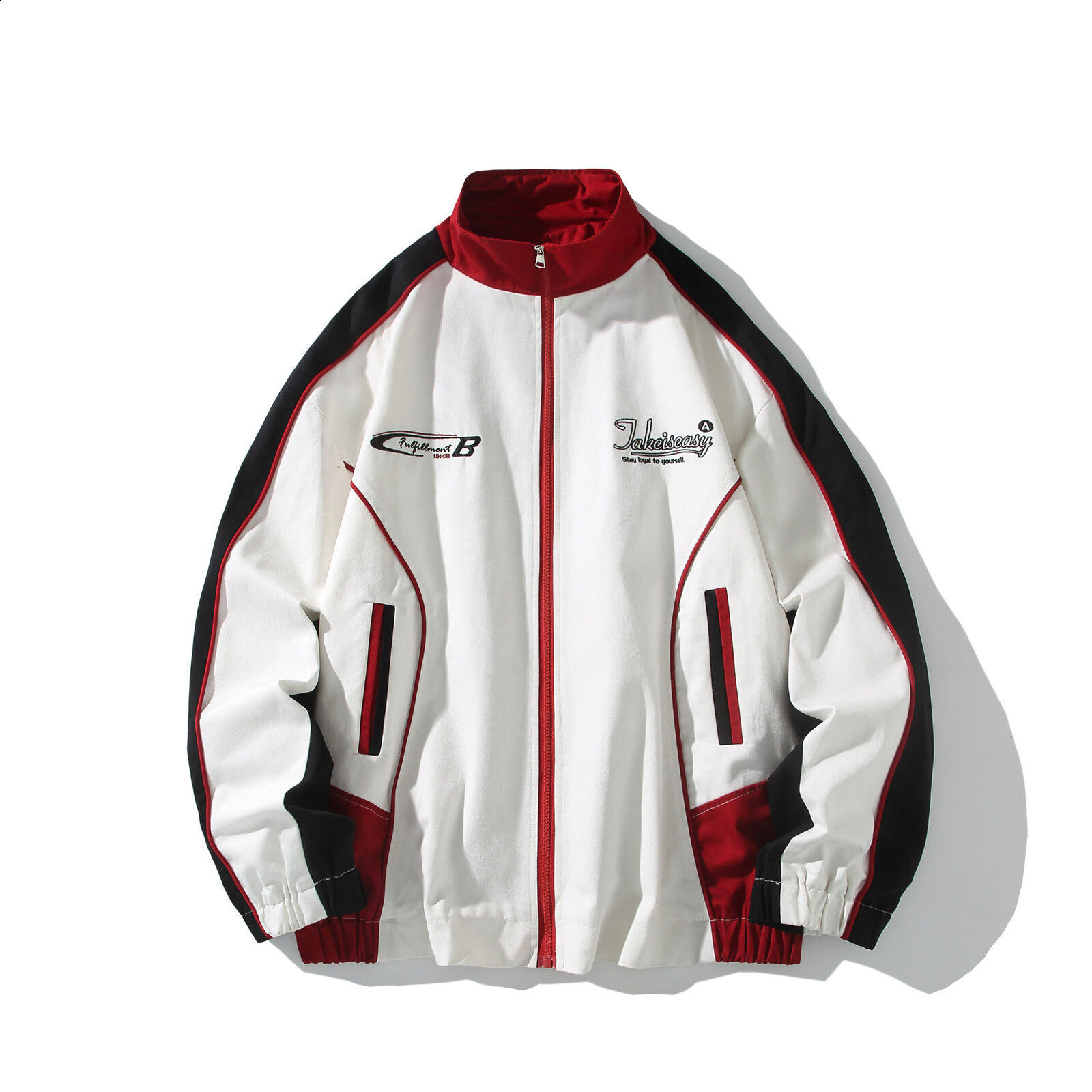 American Vintage Motorcycle Racing Jacket Men Women Punk Cool Embroidery Coat Spring Summer Black Red Punk Jacket Thin 250823