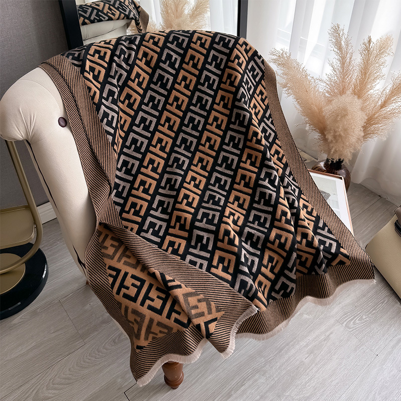 new Luxury Scarves Korean striped color blocked scarf soft and skin friendly autumn and winter daily scarf Free shipping