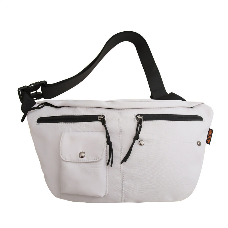 Casual Nylon Crossbody Bag Outdoors Large Capacity Chest Bag Street Trend Students Shoulder Bag Unisex Waist Bags Purse 240816