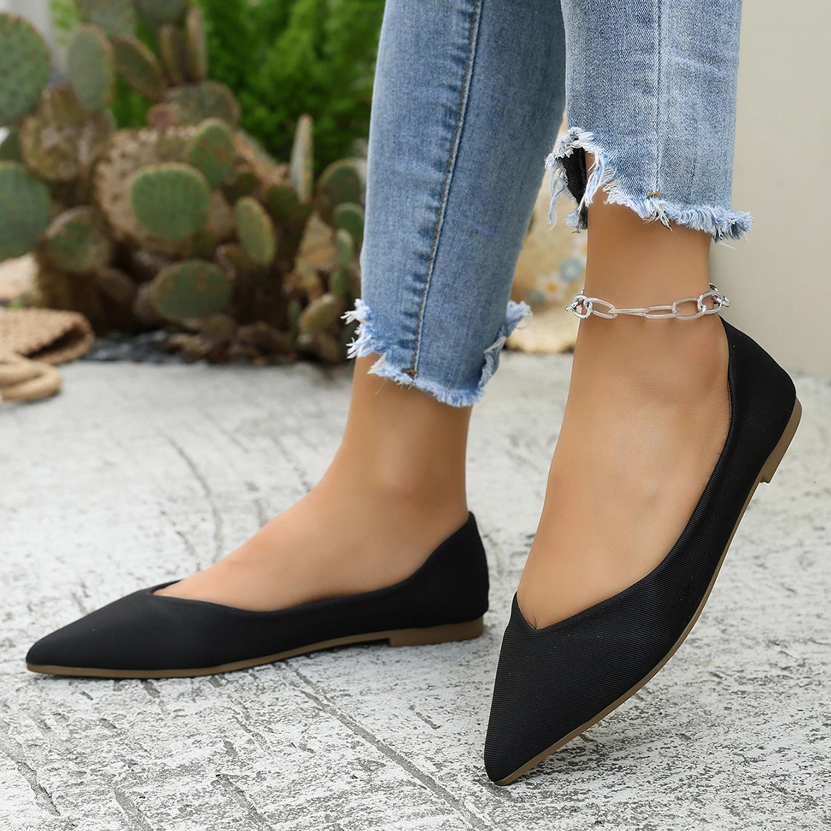 2026 Summer Womens Ballet Loafers Elegant ner Party Pointed Toe Comfortable Flat Shoes Casual 260626 - view 7