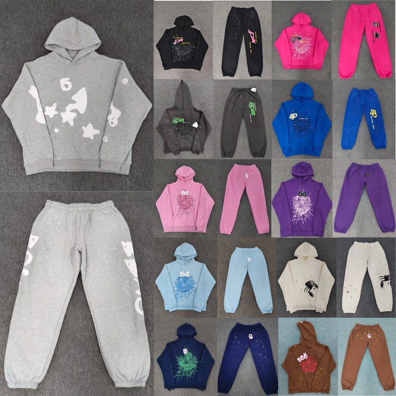 designer hoodie spider mens hoodie spider hoodie men web hoodies sweatshirts hip hop pants rhinestone studded women tracksuit puff print pullover high quality top