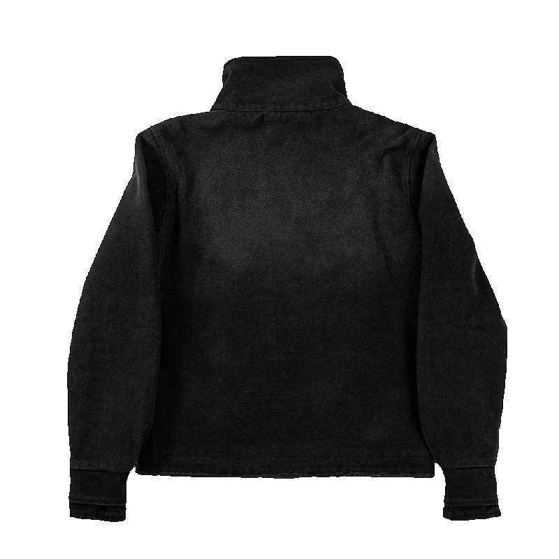 Y2k Fencing Jacket Vintage Wash Gradient Irregular Buttons Unisex Jacket Gothic Harajuku Streetwear Canvas Cotton Casual Jacket 260707