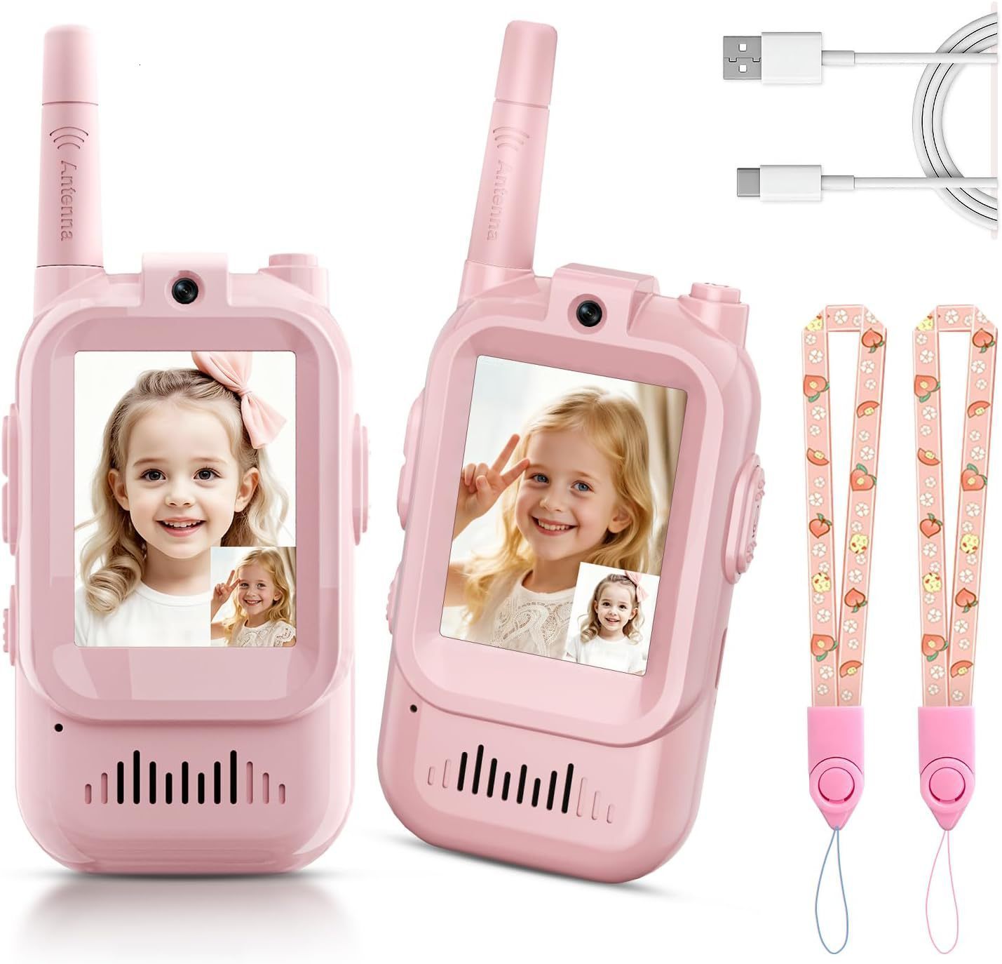 Kids Walkie Talkie Rechargeable 600mAh 3km Radio Transceiver Interphone Children Toys Birthday Gifts For Boys Girls 260317