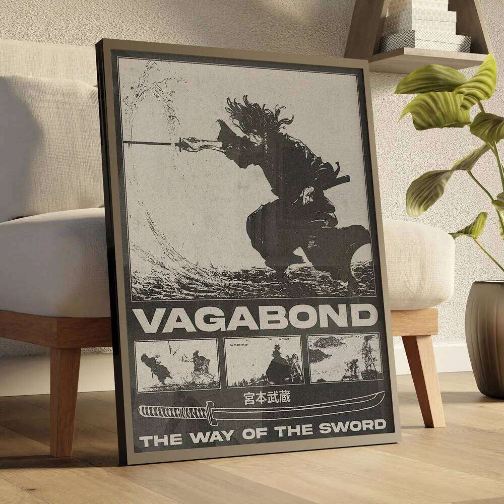 Vintage Japanese Anime Manga Miyamoto Musashi Vagabond Bushido Warrior Art Poster Canvas Painting Wall Prints Picture Home Decor 26Y0617 - view 4
